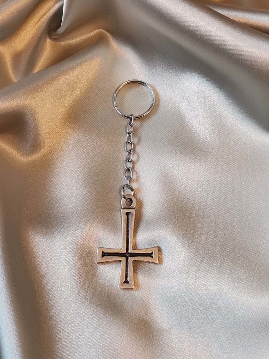 Reverse Cross Keychain