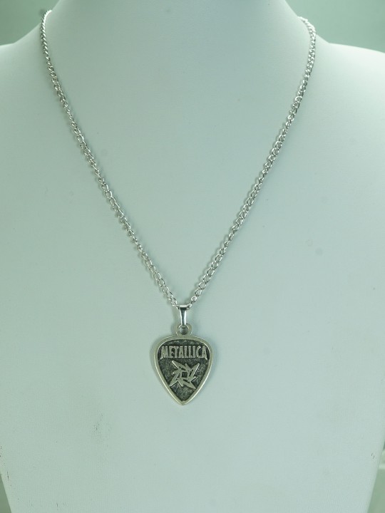 Metallica Guitar Pick Necklace